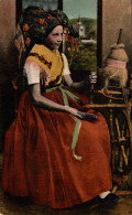 O7 - Carte Postale Fantaisie - Spreewälderin Am Spinnrade - Femme Du Spreewald Au Rouet - Vestuarios