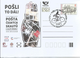 CDV PM 121 Czech Republic Post Of The Czech Scouts 2018 Cyclist Cancel - Ciclismo