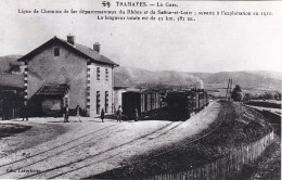 Photo - 69 - Rhone  TRAMAYES - La Gare - Ligne De Chemin De Fer Departementaux Du Rhone Et De Saone Et Loire  - Retirage - Sin Clasificación