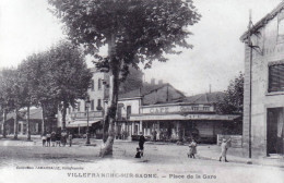 Photo - 69 - Rhone - VILLEFRANCHE Sur SAONE - Place De La Gare - Rue Nationale - Retirage - Non Classificati