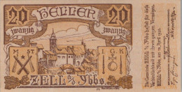 20 HELLER 1920 Stadt ZELL AN DER YBBS Niedrigeren Österreich Notgeld #PE105 - Lokale Ausgaben