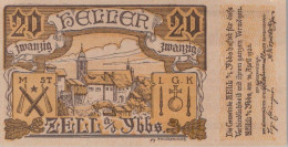 20 HELLER 1920 Stadt ZELL AN DER YBBS Niedrigeren Österreich Notgeld #PE104 - [11] Local Banknote Issues