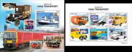 Sierra Leone 2023, Mail Transport, Stamp On Stamp, Car, Train, 6val In BF +BF - Poste