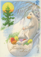 OSTERN KANINCHEN EI Vintage Ansichtskarte Postkarte CPSM #PBO470.A - Ostern