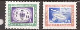 LP 635 Romania -1966- CENTENARUL SISTEMULUI METRIC IN ROMANIA SERIE, Nestampilat - Andere & Zonder Classificatie