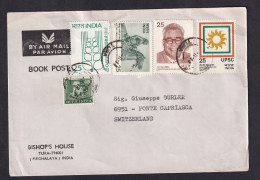 INDIA - Envelope Sent Via Air Mail, Book Post, Sent From India To Switzerland, Nice Franking / 2 Scans - Sonstige & Ohne Zuordnung