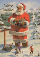 PAPÁ NOEL NAVIDAD Fiesta Vintage Tarjeta Postal CPSM #PAJ533.A - Santa Claus