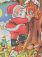 PÈRE NOËL NOËL Fêtes Voeux Vintage Carte Postale CPSMPF #PAJ399.A - Santa Claus