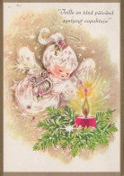 ENGEL WEIHNACHTSFERIEN Feiern & Feste Vintage Ansichtskarte Postkarte CPSM #PAH997.A - Angels