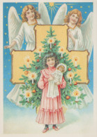 ANGELO Buon Anno Natale Vintage Cartolina CPSM #PAG870.A - Anges