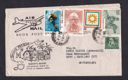 INDIA - Envelope Sent Via Air Mail, Book Post, Sent From India To Switzerland, Nice Franking / 2 Scans - Sonstige & Ohne Zuordnung