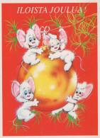Bonne Année Noël SOURIS Vintage Carte Postale CPSM #PAU974.A - New Year