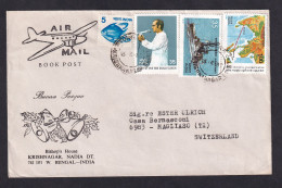 INDIA - Envelope Sent Via Air Mail, Book Post, Sent From India To Switzerland, Nice Franking / 2 Scans - Andere & Zonder Classificatie