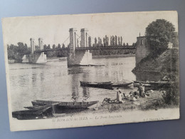 Saint Romain Des Iles , Le Pont Suspendu , Lavandières , Dos 1900 - Other & Unclassified