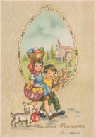 PASCUA NIÑOS Vintage Tarjeta Postal CPSM #PBO292.A - Ostern