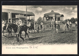 AK Hoppegarten, Männer Beim Pferdesport Auf Der Rennbahn  - Horse Show