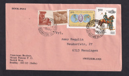 INDIA - Book Post, Envelope Sent From India To Switzerland, Nice Franking / 2 Scans - Andere & Zonder Classificatie