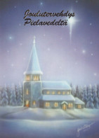 Buon Anno Natale CHIESA Vintage Cartolina CPSM #PBA473.A - Año Nuevo