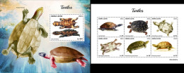 Sierra Leone 2023, Animals, Turtle, 6val In BF +BF - Tortues