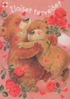 NASCERE Animale Vintage Cartolina CPSM #PBS157.A - Bears
