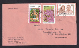 INDIA - Book Post, Envelope Sent From India To Switzerland, Nice Franking / 2 Scans - Otros & Sin Clasificación