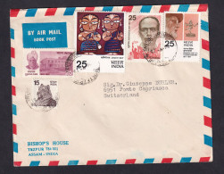 INDIA - Book Post, Envelope Sent Via Air Mail From India To Switzerland, Nice Franking / 2 Scans - Andere & Zonder Classificatie