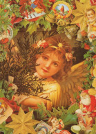 ANGELO Natale Vintage Cartolina CPSM #PBP419.A - Angeli