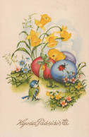 OSTERN HUHN EI Vintage Ansichtskarte Postkarte CPA #PKE060.A - Pasen