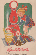 Buon Anno Natale Vintage Cartolina CPSMPF #PKD292.A - Nouvel An