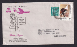 INDIA - Book Post, Envelope Sent Via Air Mail From India To Switzerland, Nice Franking / 2 Scans - Andere & Zonder Classificatie