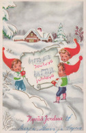 Happy New Year Christmas CHILDREN Vintage Postcard CPSMPF #PKG479.A - Nouvel An