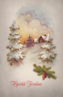 Feliz Año Navidad Vintage Tarjeta Postal CPSMPF #PKG225.A - Neujahr