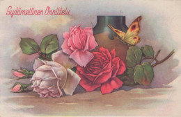 FLOWERS Vintage Ansichtskarte Postkarte CPA #PKE610.A - Fiori