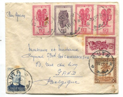 Congo Buta Oblit. Keach 8A2 Sur C.O.B. 235+275+280 (x3) + 281+284 Sur Lettre Vers Gand Le 31/01/1948 - Lettres & Documents