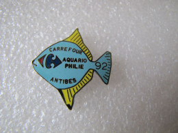 PIN'S   CARREFOUR   ANTIBES  AQUARIOPHILIE  ANIMAUX  POISSON     Email Grand Feu - Città