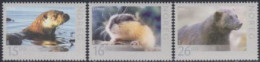 Norwegen Mi.Nr. 1707-09 Wildlebende Tiere, Fischotter Lemming Vielfraß (3 Werte) - Usados