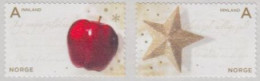 Norwegen Mi.Nr. 1704-05 Weihnachten, Apfel Und Stern, Skl. (2 Werte) - Unused Stamps