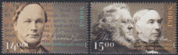 Norwegen Mi.Nr. 1796-97 Knud Knudsen,Peter Christen Asbjornsen, J.Moe (2 Werte) - Nuovi