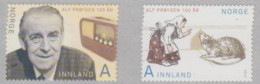 Norwegen Mi.Nr. 1860-61 Alf Proysen, Frau Pfefferkopf, Skl. (2 Werte) - Unused Stamps