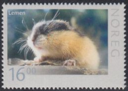 Norwegen Mi.Nr. 1838 Wildlebende Tiere, Berglemming, Skl. (16,00) - Unused Stamps