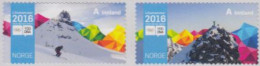 Norwegen Mi.Nr. 1901-02 Olympische Jugend-Winterspiele 2016, Skl. (2 Werte) - Ongebruikt