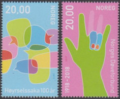 Norwegen MiNr. 1954-56 Gehörsinn Und Sprache (2 Werte) - Ongebruikt