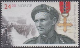 Norwegen MiNr. 1970 Gunnar Sonsteby, Widerstandskämpfer,deutsche Truppen (24,00) - Nuovi