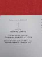Doodsprentje René De Grave / Hamme 24/4/1939 - 7/11/1995 ( Christianne Van Der Heyden ) - Religión & Esoterismo