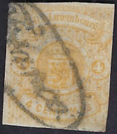 Luxembourg - Luxemburg - Timbres  Armoiries  1859   4c.   Cachet Rare    France    Michel 5b   VC. 230,- - 1859-1880 Wappen & Heraldik