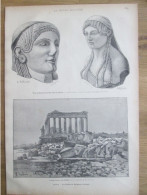 1884 Grece  Fouilles Du Parthenon Athenes Archéologie - Prints & Engravings