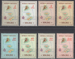 Macau - Definitives - Set Of 8 - Map Of Macau - Mi 406~413 - 1956 - Nuevos