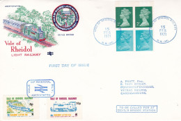 GB Engeland Vale Of Rheidol FDC 15-01-1971 - Treinen