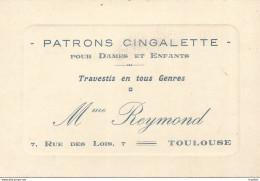 AT / Carte De Visite ANCIENNE CDV Patrons CINGALETTE Dames Enfants TRAVESTI REYMOND TOULOUSE Travestis - Visitekaartjes