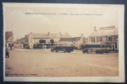 78 - Cernay La Ville - CPA - La Place - Les Routes De Chevreuse Et Limours - C. Lamany - TBE - - Cernay-la-Ville